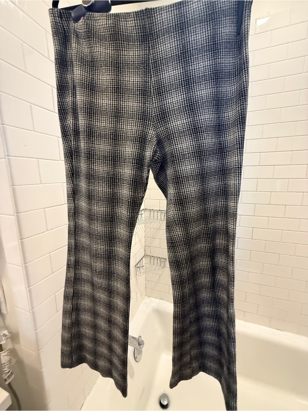 Maeve Anthropologie Plaid Knit Kick Flare Pants Large